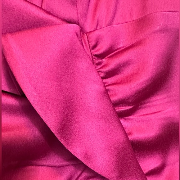 Donna Ricco pink magenta V neck Dress - Picture 3 of 8